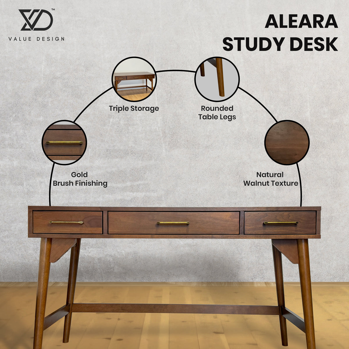 Aleara Study Desk